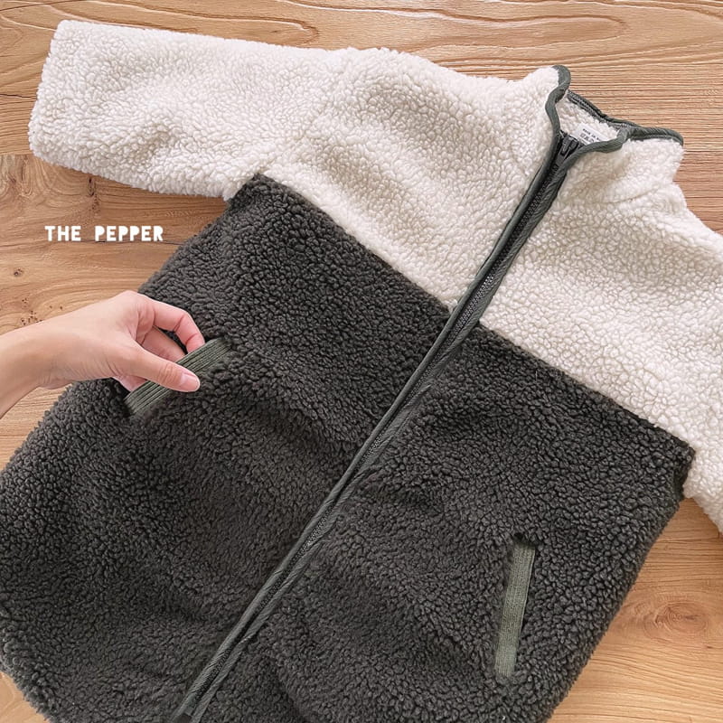 THE PEPPER - Korean Children Fashion - #Kfashion4kids - Long Color Fleece Jacket - 6