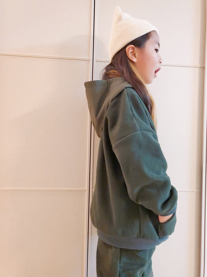 U&I - Korean Children Fashion - #Kfashion4kids - Fleece Hoody Zip-up - 12