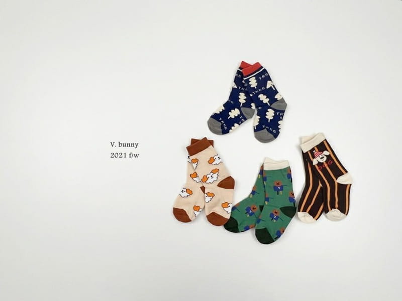 V BUNNY - Korean Children Fashion - #Kfashion4kids - Dogi Socks [set of 4] - 6