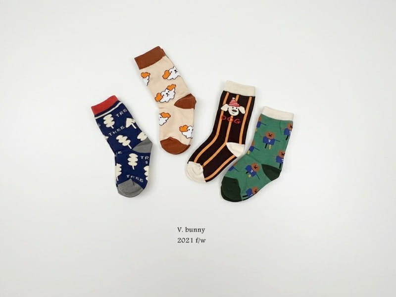 V BUNNY - Korean Children Fashion - #Kfashion4kids - Dogi Socks [set of 4] - 7