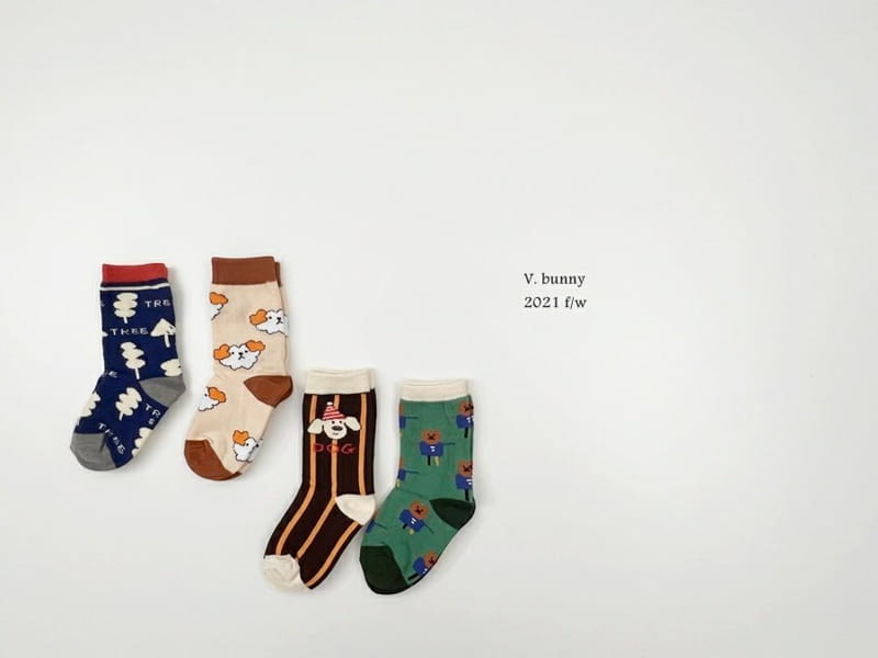 V BUNNY - Korean Children Fashion - #Kfashion4kids - Dogi Socks [set of 4] - 8