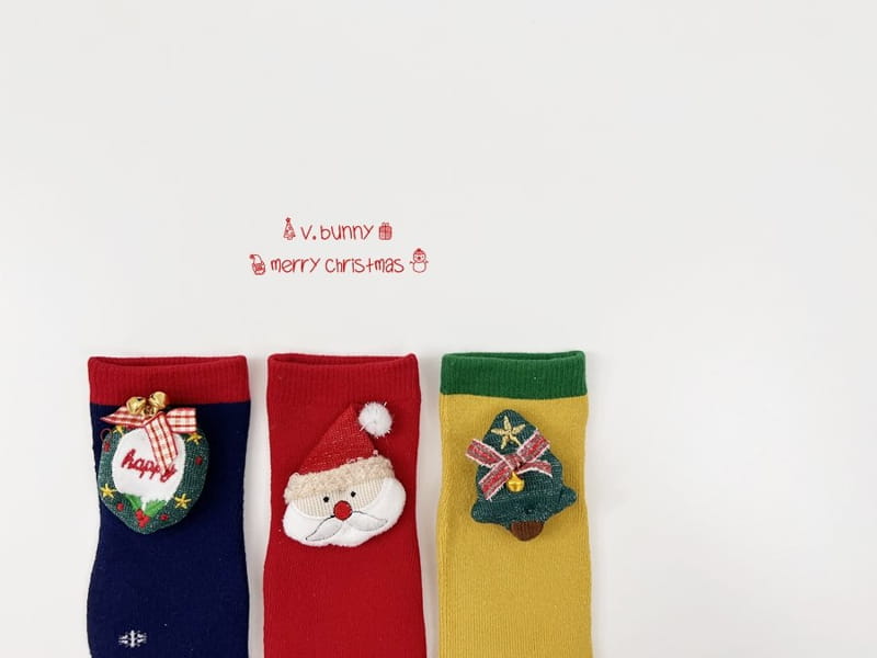 V BUNNY - Korean Children Fashion - #Kfashion4kids - Christmas Socks [set of 3]