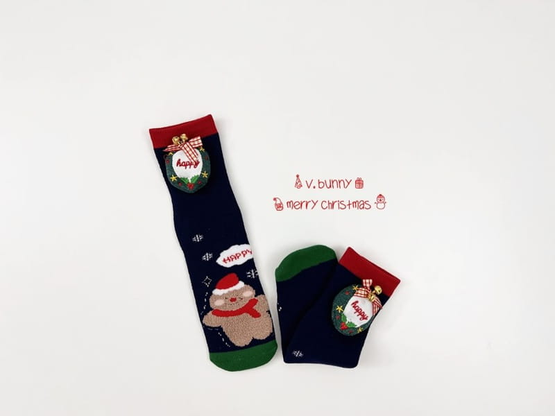 V BUNNY - Korean Children Fashion - #Kfashion4kids - Christmas Socks [set of 3] - 5