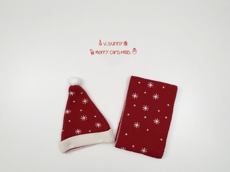 V BUNNY - Korean Children Fashion - #Kfashion4kids - Snow Flower Muffler Hat Set - 7