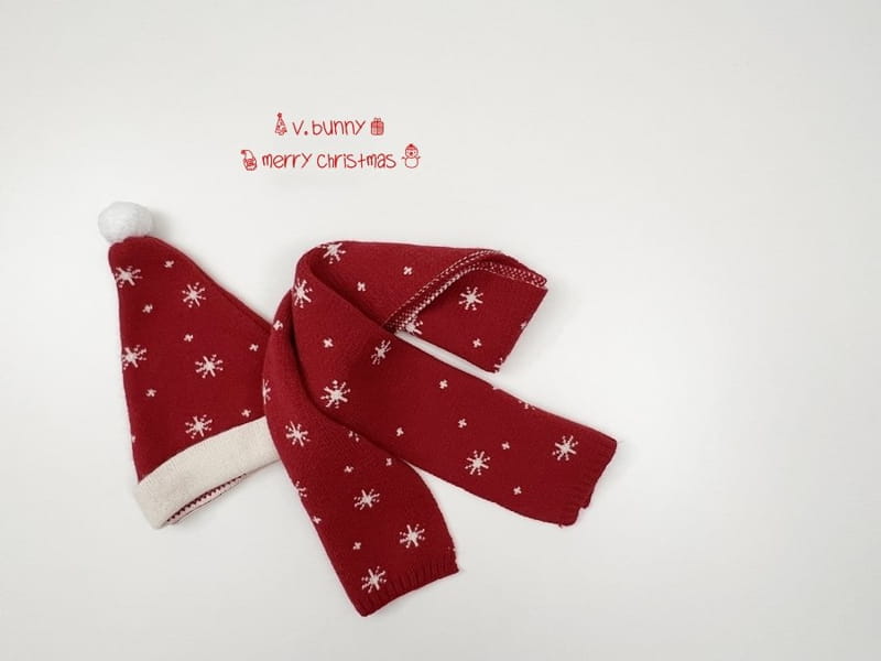 V BUNNY - Korean Children Fashion - #Kfashion4kids - Snow Flower Muffler Hat Set - 8