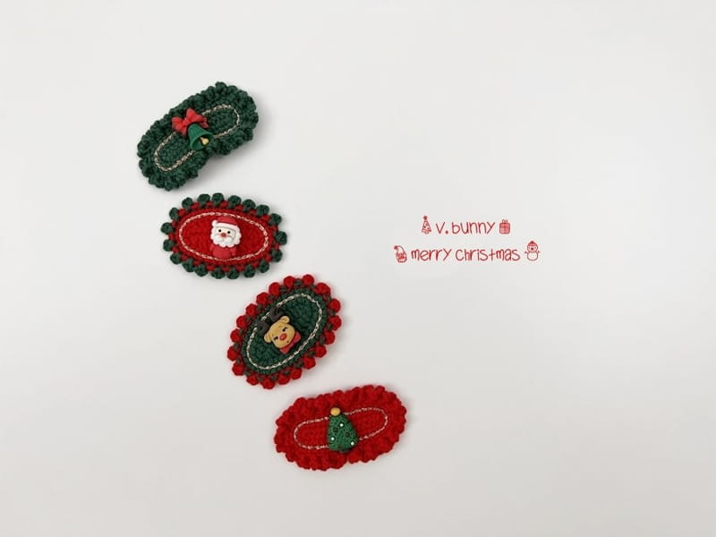 V BUNNY - Korean Children Fashion - #Kfashion4kids - Christmas Hairpin [set of 4] - 6