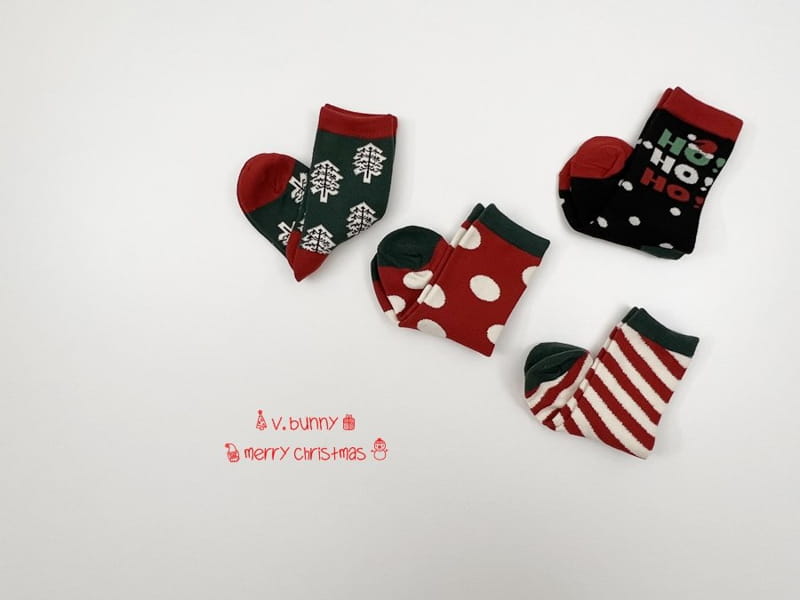 V BUNNY - Korean Children Fashion - #Kfashion4kids - Hoho Tree Socks [set of 4]