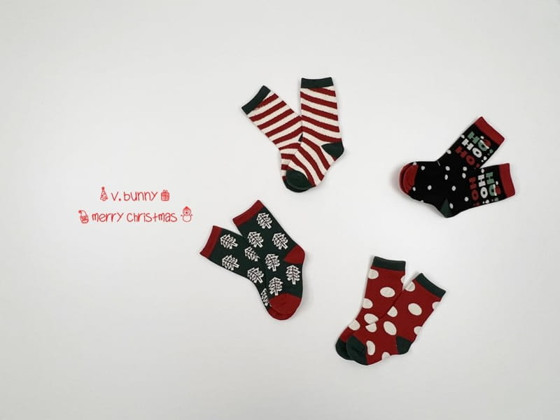 V BUNNY - Korean Children Fashion - #Kfashion4kids - Hoho Tree Socks [set of 4] - 6