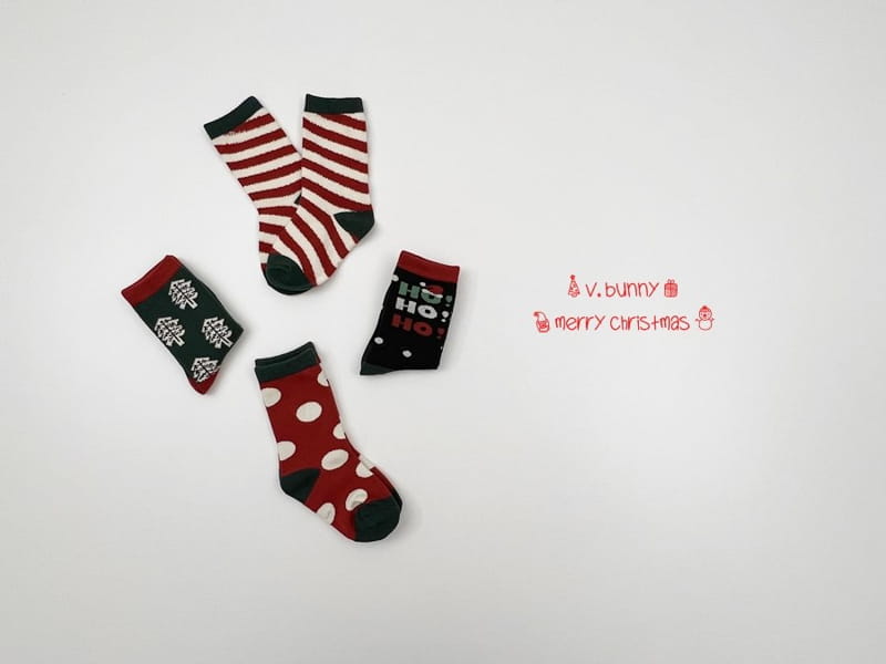 V BUNNY - Korean Children Fashion - #Kfashion4kids - Hoho Tree Socks [set of 4] - 7