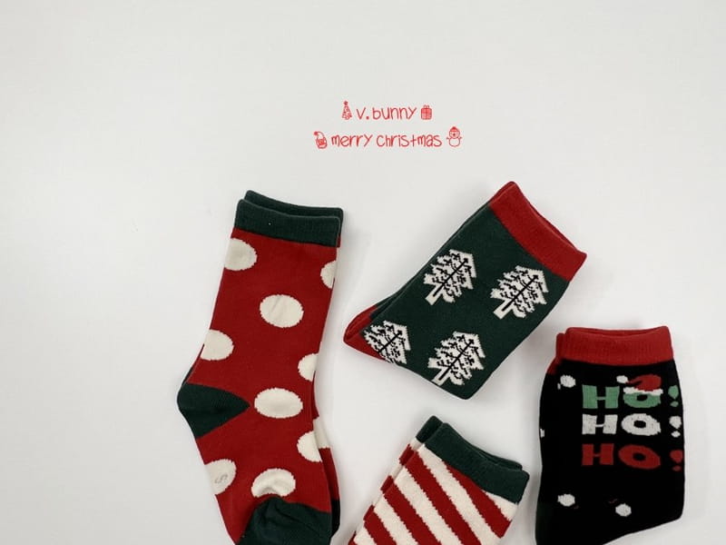 V BUNNY - Korean Children Fashion - #Kfashion4kids - Hoho Tree Socks [set of 4] - 9