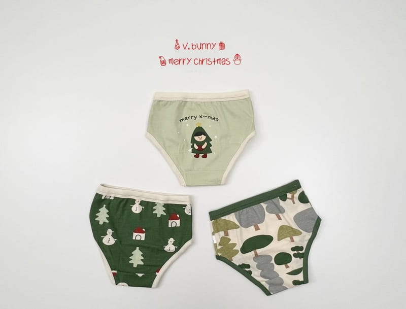 V BUNNY - Korean Children Fashion - #Kfashion4kids - Merry Merry Underwear [set of 3]