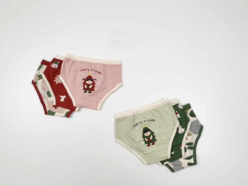 V BUNNY - Korean Children Fashion - #Kfashion4kids - Merry Merry Underwear [set of 3] - 11