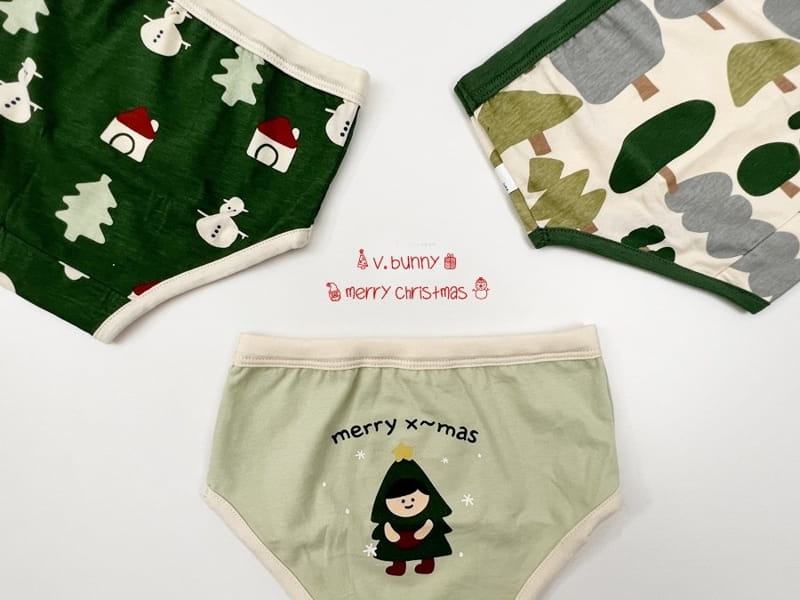 V BUNNY - Korean Children Fashion - #Kfashion4kids - Merry Merry Underwear [set of 3] - 2
