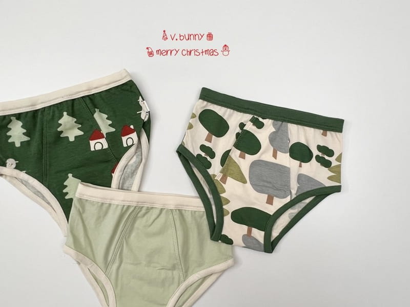 V BUNNY - Korean Children Fashion - #Kfashion4kids - Merry Merry Underwear [set of 3] - 3