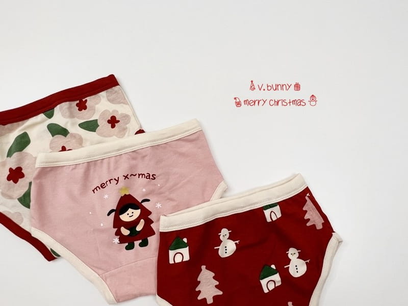 V BUNNY - Korean Children Fashion - #Kfashion4kids - Merry Merry Underwear [set of 3] - 5