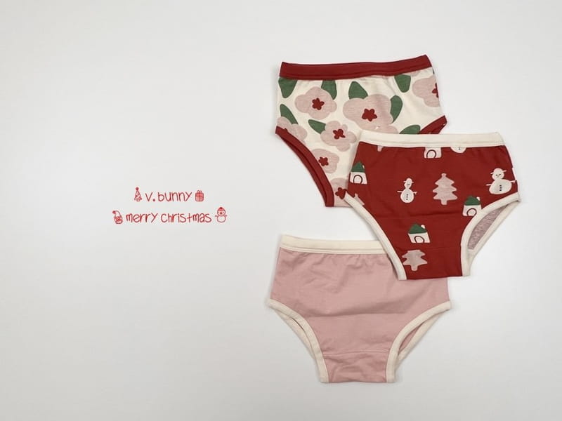 V BUNNY - Korean Children Fashion - #Kfashion4kids - Merry Merry Underwear [set of 3] - 6