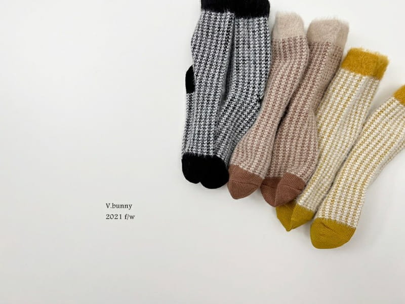 V BUNNY - Korean Children Fashion - #Kfashion4kids - Fleece Socks [set of 3] - 3