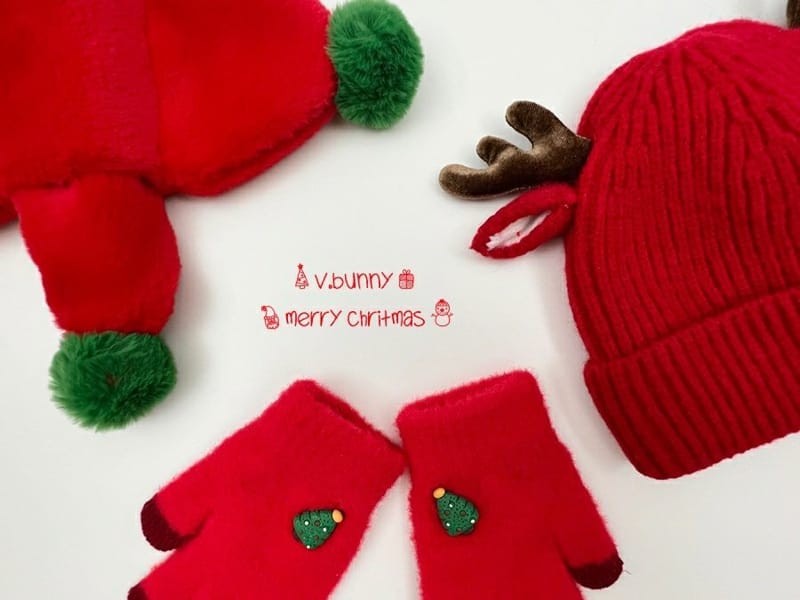 V BUNNY - Korean Children Fashion - #Kfashion4kids - Dear Christmas Bonnet Muffler Gloves Set - 5
