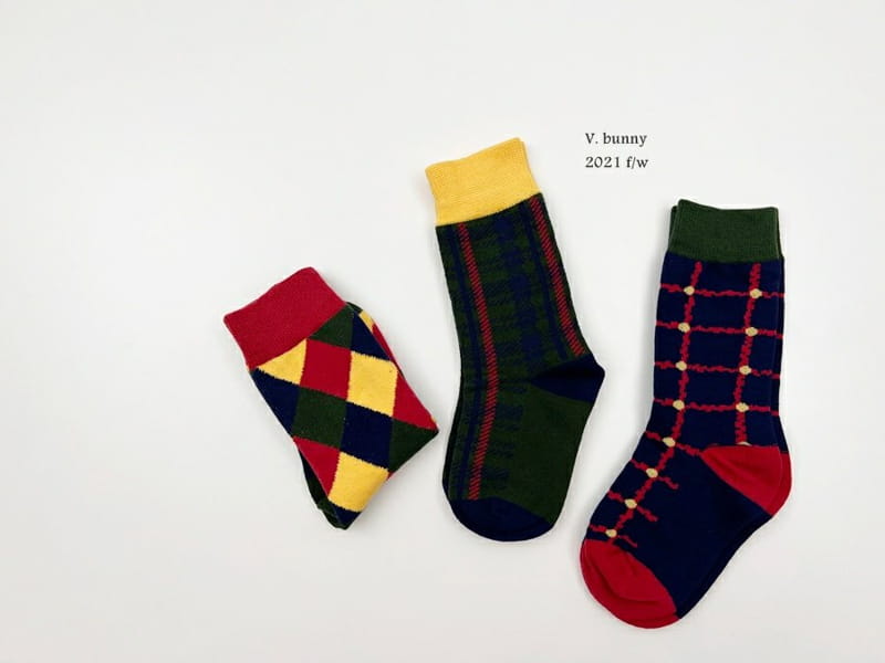 V BUNNY - Korean Children Fashion - #Kfashion4kids - Lalph Socsk [set of 3]
