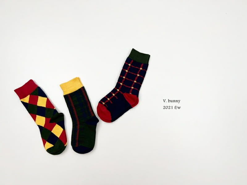 V BUNNY - Korean Children Fashion - #Kfashion4kids - Lalph Socsk [set of 3] - 6