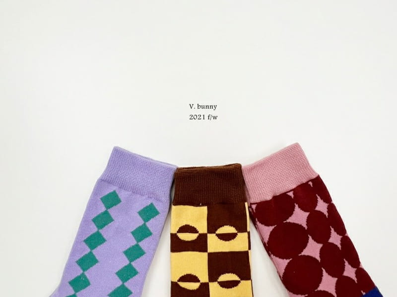 V BUNNY - Korean Children Fashion - #Kfashion4kids - Purple Purple Socks [set of 3] - 2