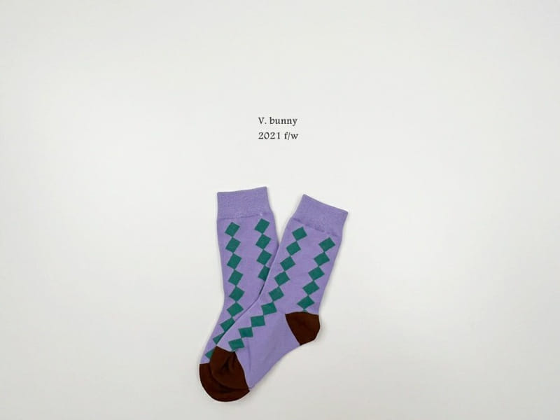 V BUNNY - Korean Children Fashion - #Kfashion4kids - Purple Purple Socks [set of 3] - 4