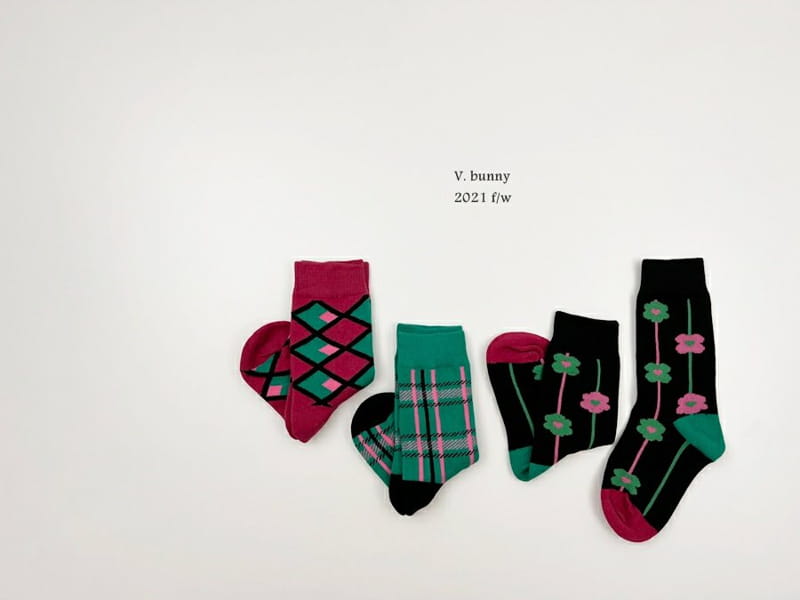 V BUNNY - Korean Children Fashion - #Kfashion4kids - Picnic Socks [set of 3]