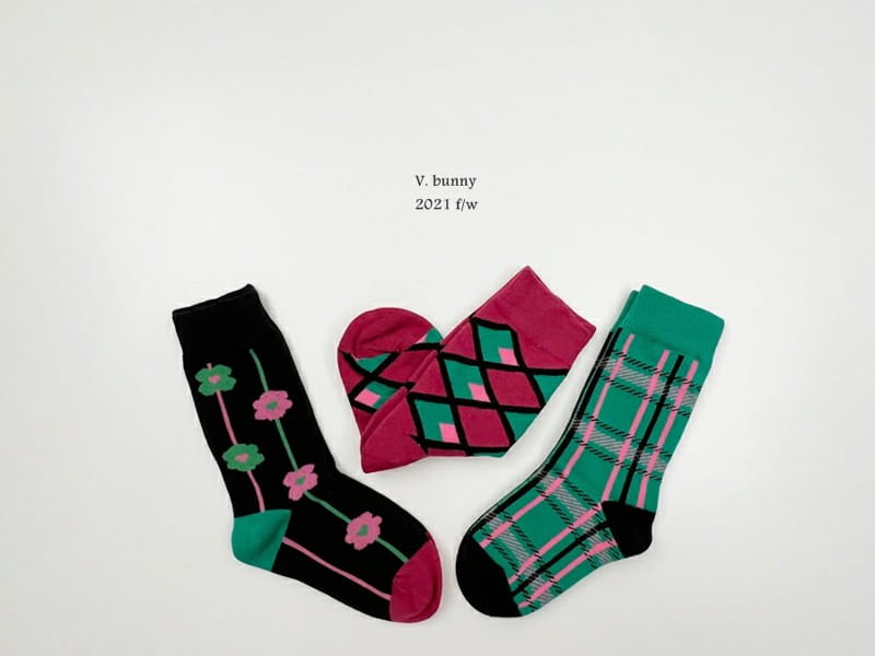 V BUNNY - Korean Children Fashion - #Kfashion4kids - Picnic Socks [set of 3] - 5