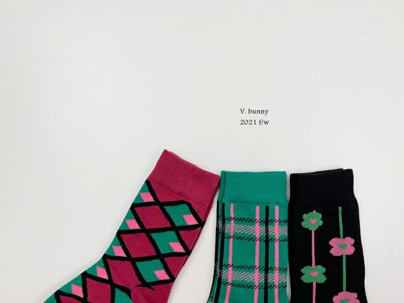 V BUNNY - Korean Children Fashion - #Kfashion4kids - Picnic Socks [set of 3] - 7