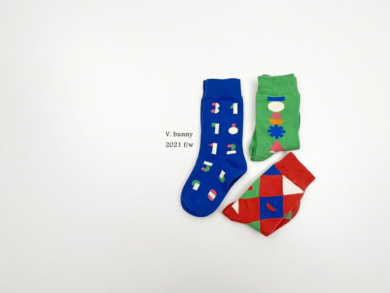 V BUNNY - Korean Children Fashion - #Kfashion4kids - 377 Socks [set of 3]