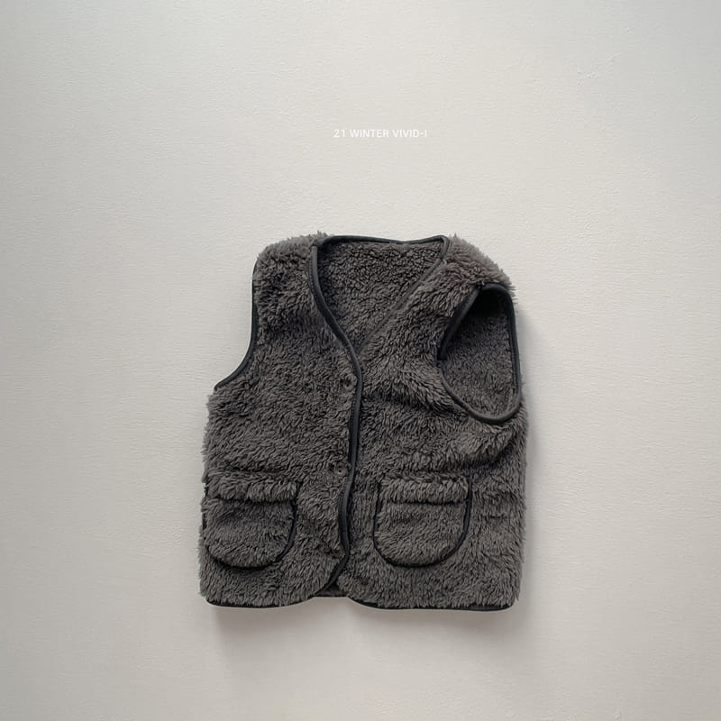 VIVID I - Korean Children Fashion - #Kfashion4kids - Vivid Fleece Vest - 4