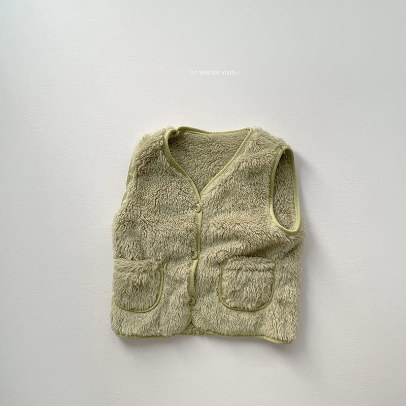 VIVID I - Korean Children Fashion - #Kfashion4kids - Vivid Fleece Vest - 6