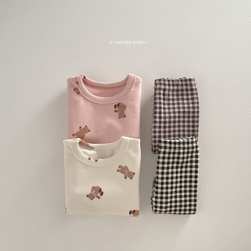 VIVID I - Korean Children Fashion - #Kfashion4kids - Bear Check Easywaer - 8