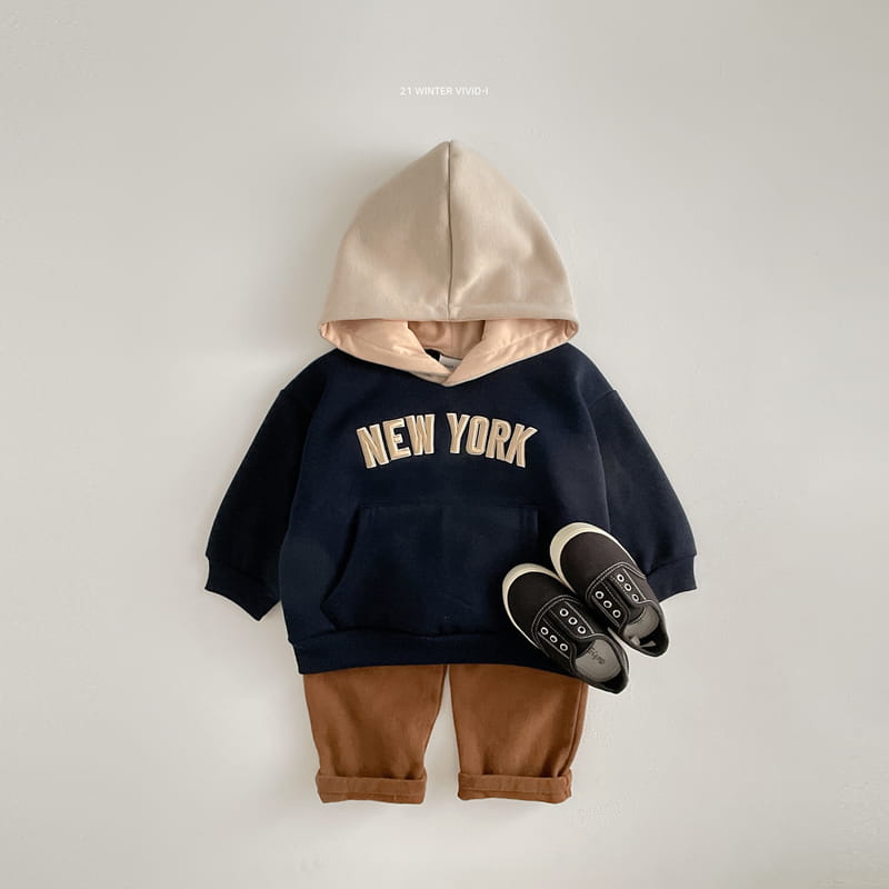 VIVID I - Korean Children Fashion - #Kfashion4kids - Newyork Embroidery Hoody