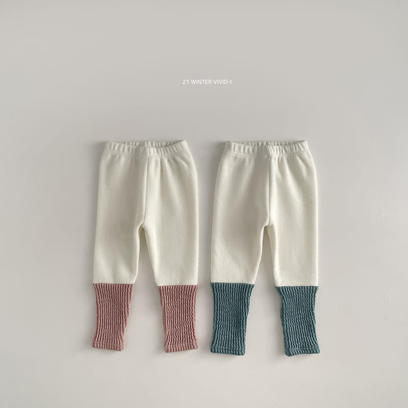 VIVID I - Korean Children Fashion - #Kfashion4kids - Fleece Color Leggings
