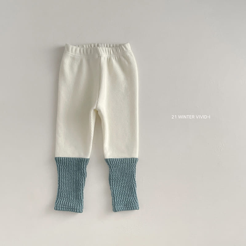 VIVID I - Korean Children Fashion - #Kfashion4kids - Fleece Color Leggings - 2