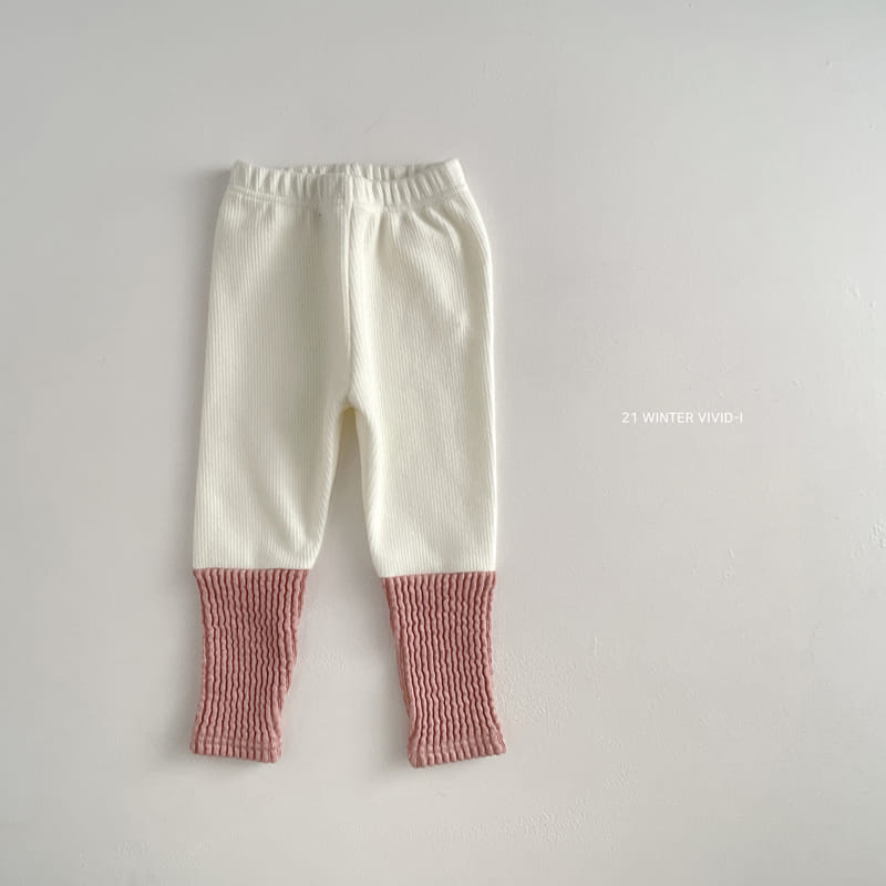 VIVID I - Korean Children Fashion - #Kfashion4kids - Fleece Color Leggings - 3