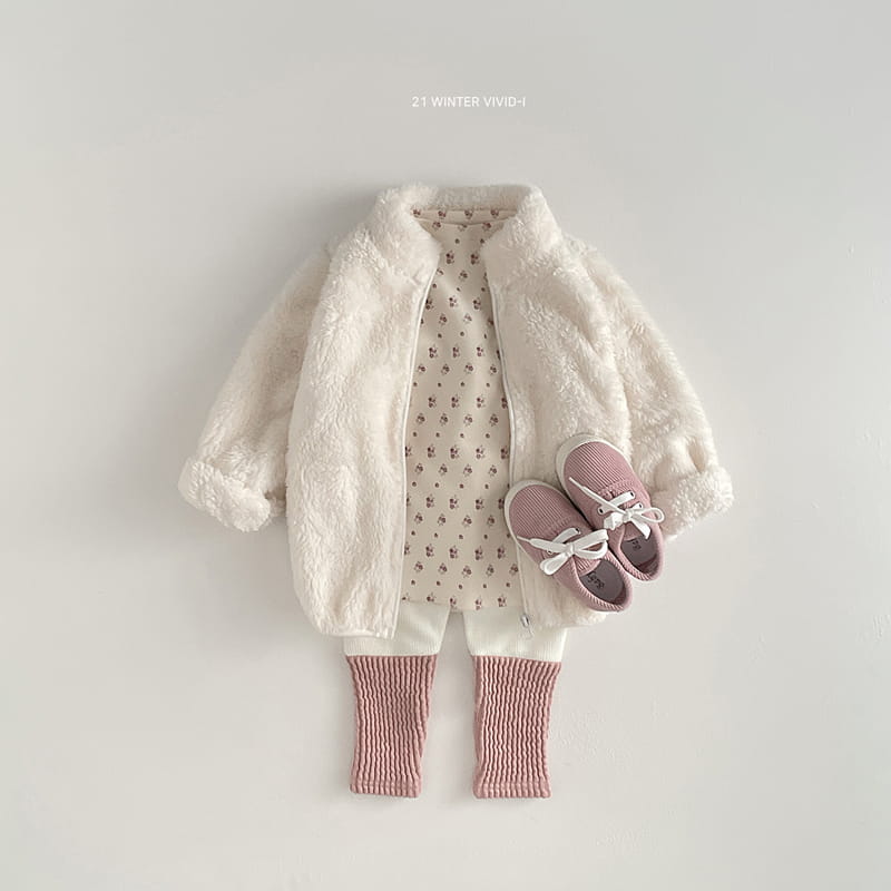 VIVID I - Korean Children Fashion - #Kfashion4kids - Fleece Color Leggings - 7
