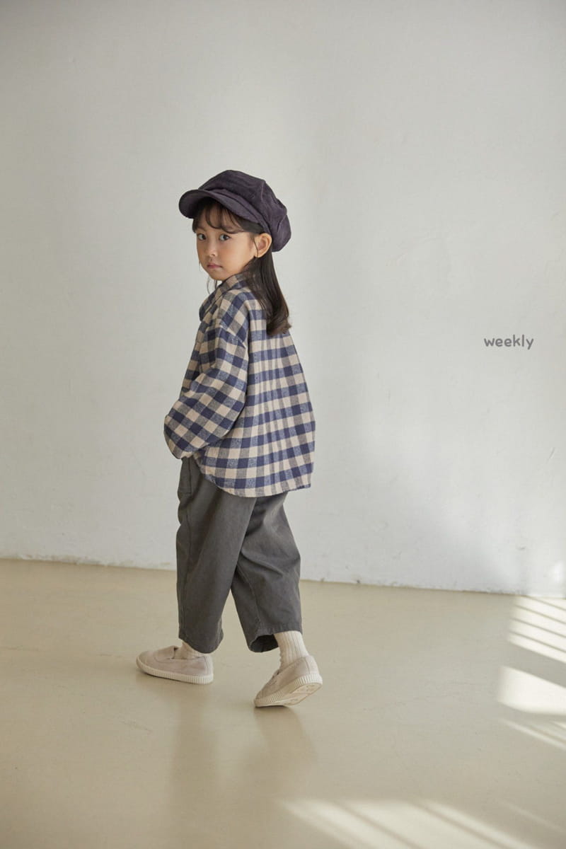 WEEKLY - Korean Children Fashion - #Kfashion4kids - Cello Check Fleece Shirt - 10