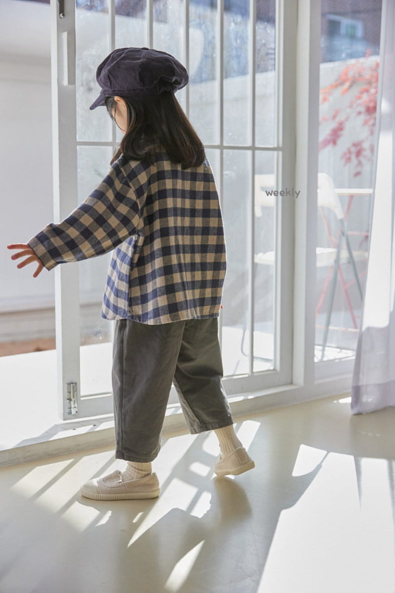 WEEKLY - Korean Children Fashion - #Kfashion4kids - Cello Check Fleece Shirt - 12