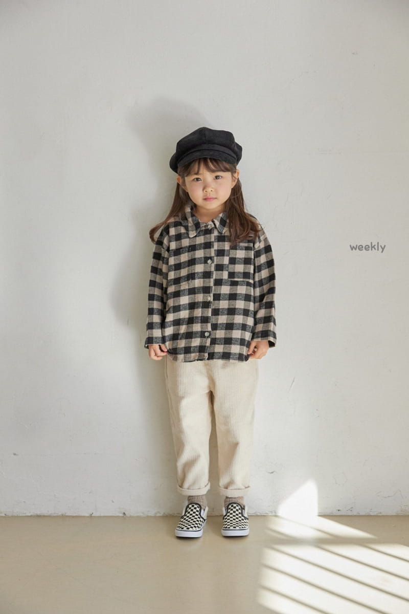 WEEKLY - Korean Children Fashion - #Kfashion4kids - Cello Check Fleece Shirt - 2