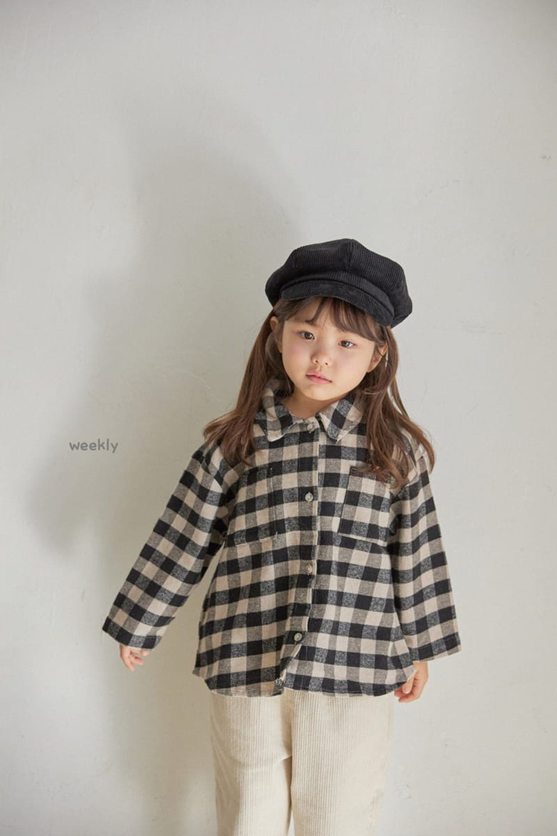 WEEKLY - Korean Children Fashion - #Kfashion4kids - Cello Check Fleece Shirt - 3