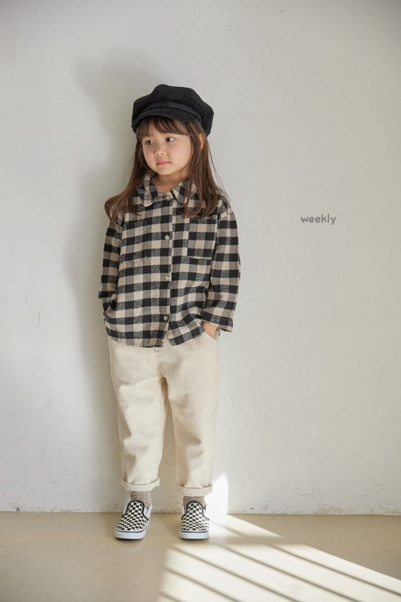 WEEKLY - Korean Children Fashion - #Kfashion4kids - Cello Check Fleece Shirt - 4