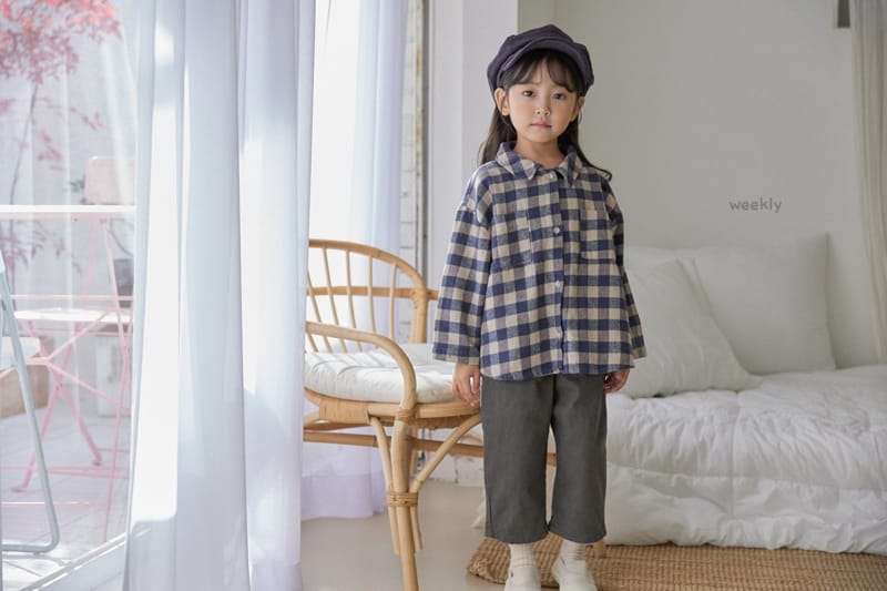 WEEKLY - Korean Children Fashion - #Kfashion4kids - Cello Check Fleece Shirt - 7