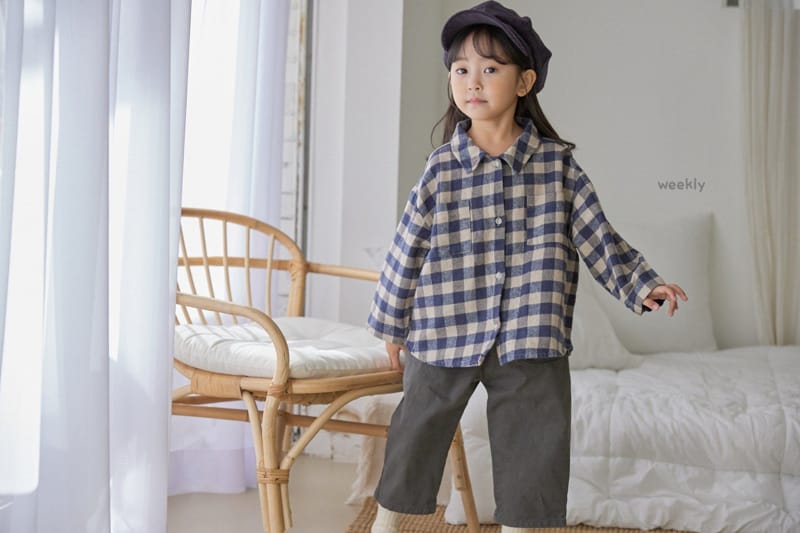 WEEKLY - Korean Children Fashion - #Kfashion4kids - Cello Check Fleece Shirt - 8