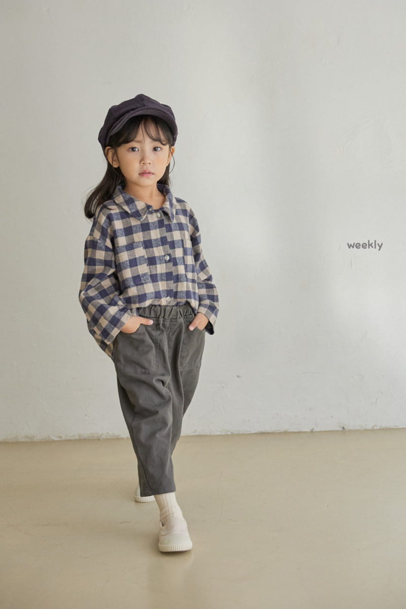 WEEKLY - Korean Children Fashion - #Kfashion4kids - Cello Check Fleece Shirt - 9