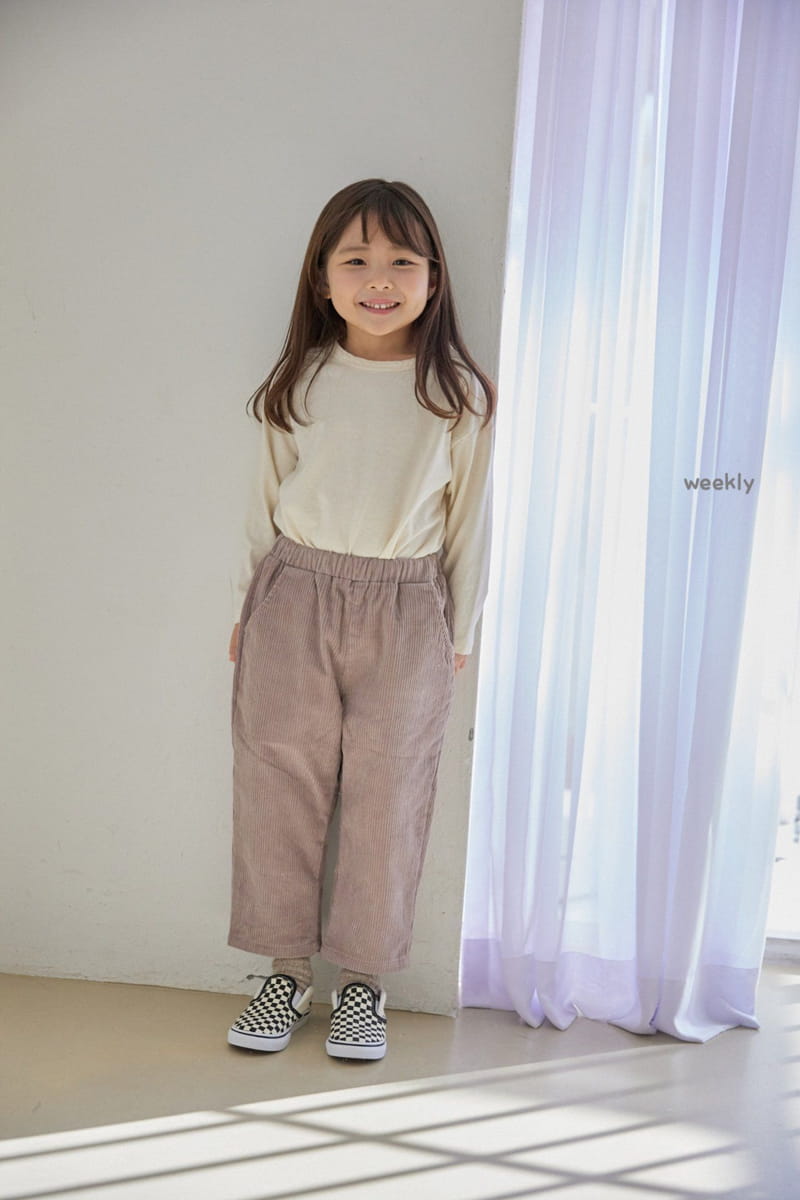 WEEKLY - Korean Children Fashion - #Kfashion4kids - Row Piping Tee