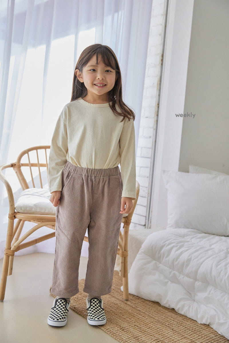 WEEKLY - Korean Children Fashion - #Kfashion4kids - Row Piping Tee - 2