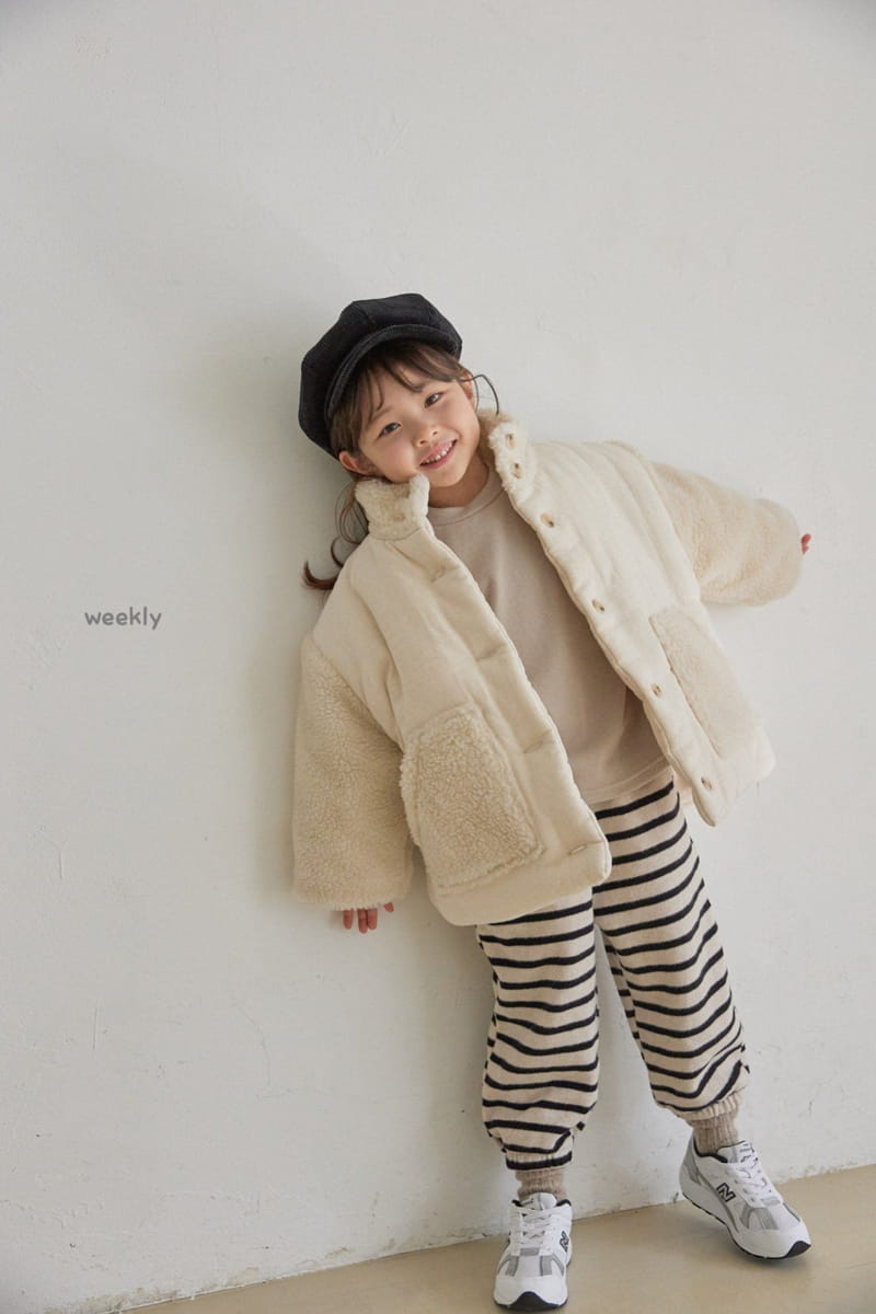 WEEKLY - Korean Children Fashion - #Kfashion4kids - Big Knit Jogger Pants - 10