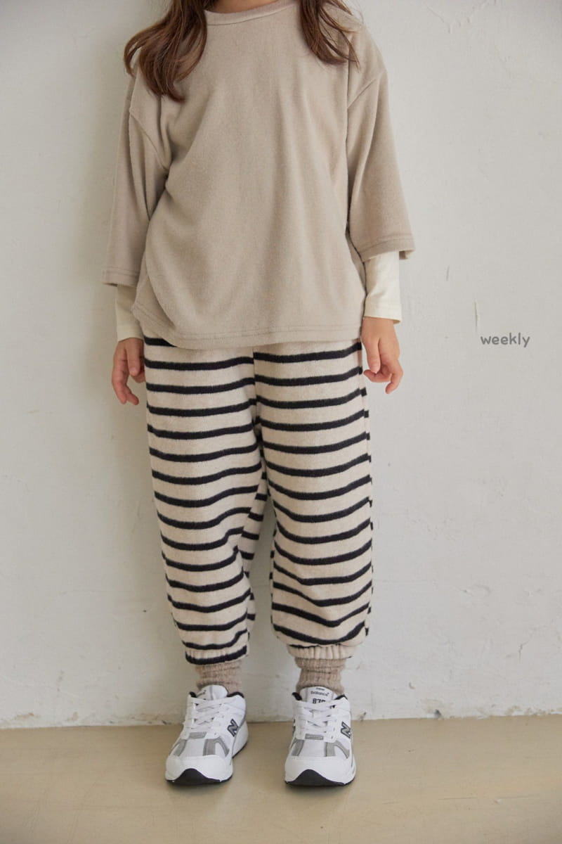 WEEKLY - Korean Children Fashion - #Kfashion4kids - Big Knit Jogger Pants - 3